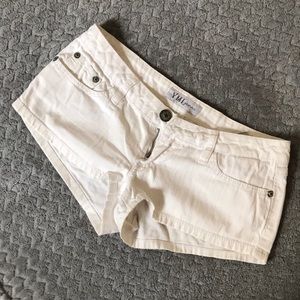 White denim shorts